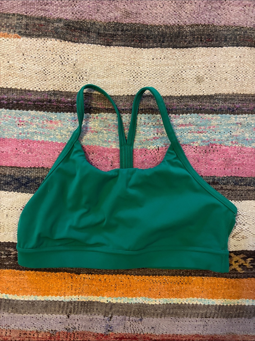 lululemon athletica kelly Green Strappy Low-Impact Sports Bra